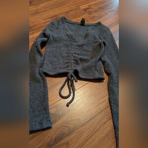 Wild Fable Charcoal Textured Sweater